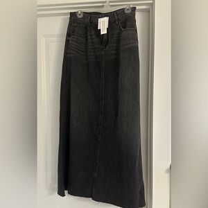 American Eagle Outfitters Black denim Maxi Skirt